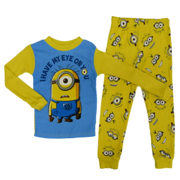 Despicable Me Little Boys Minions Were Here Were Yellow PJ Set & Tote Gift Set 